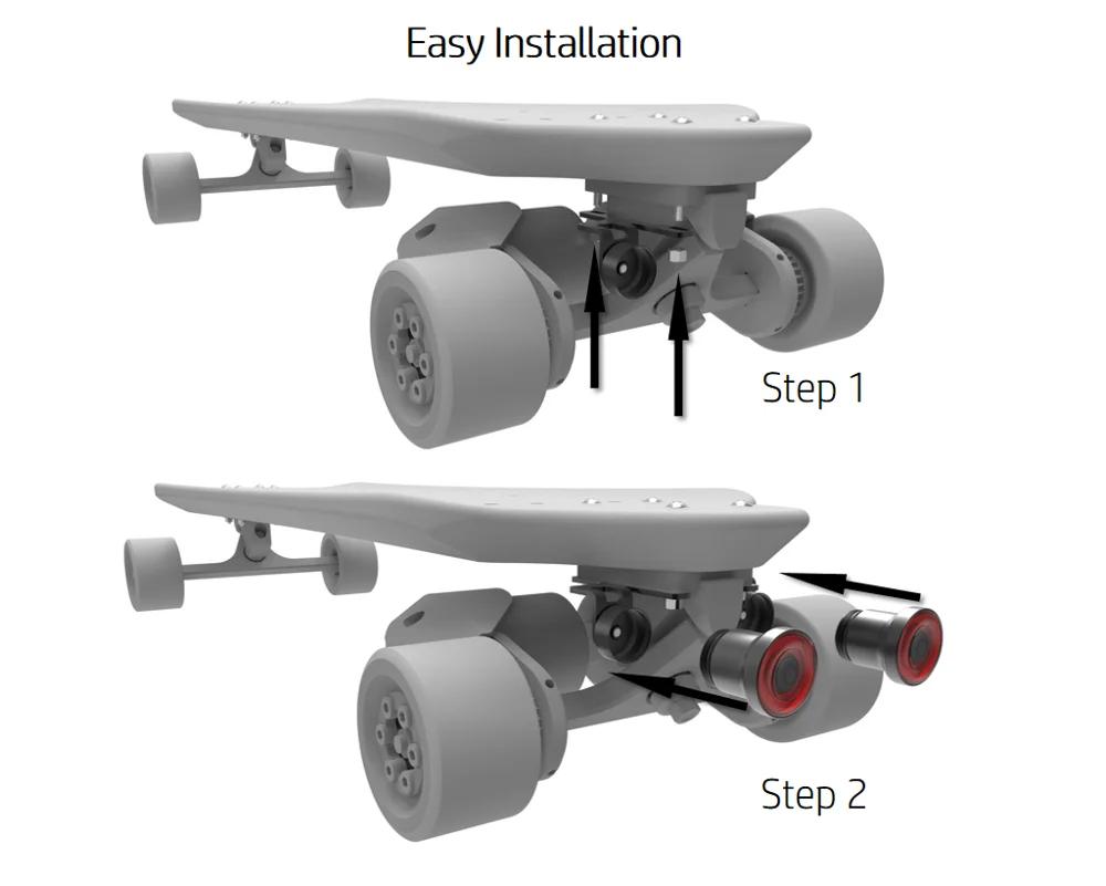 סקייטבורד Xlite100 אור אזהרת LED עמיד למים נטענת 3