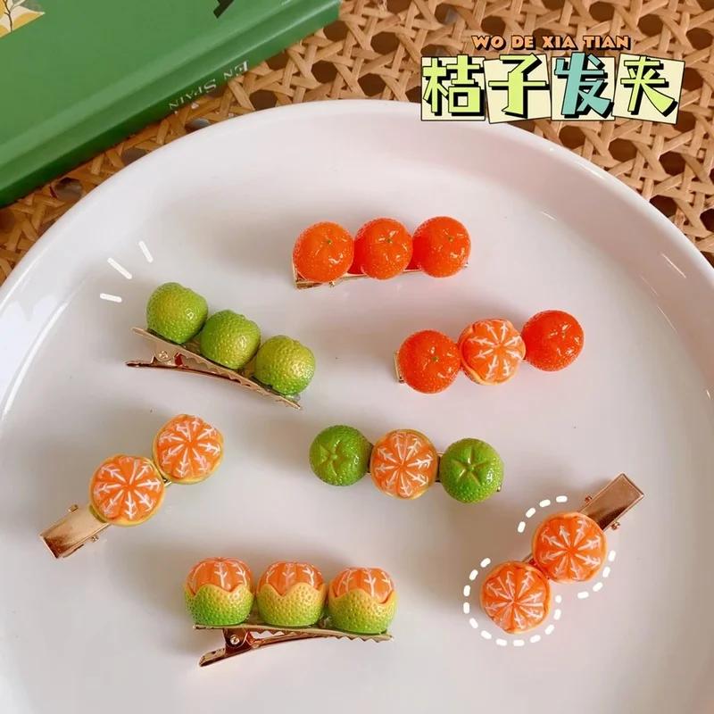 כיף יצירתי חצי קלוף כתום סיכת ראש חמוד