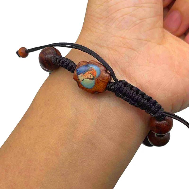 HTISOK מחרוזת תפילה קתולית חימר פולימרי עגול חרוזים