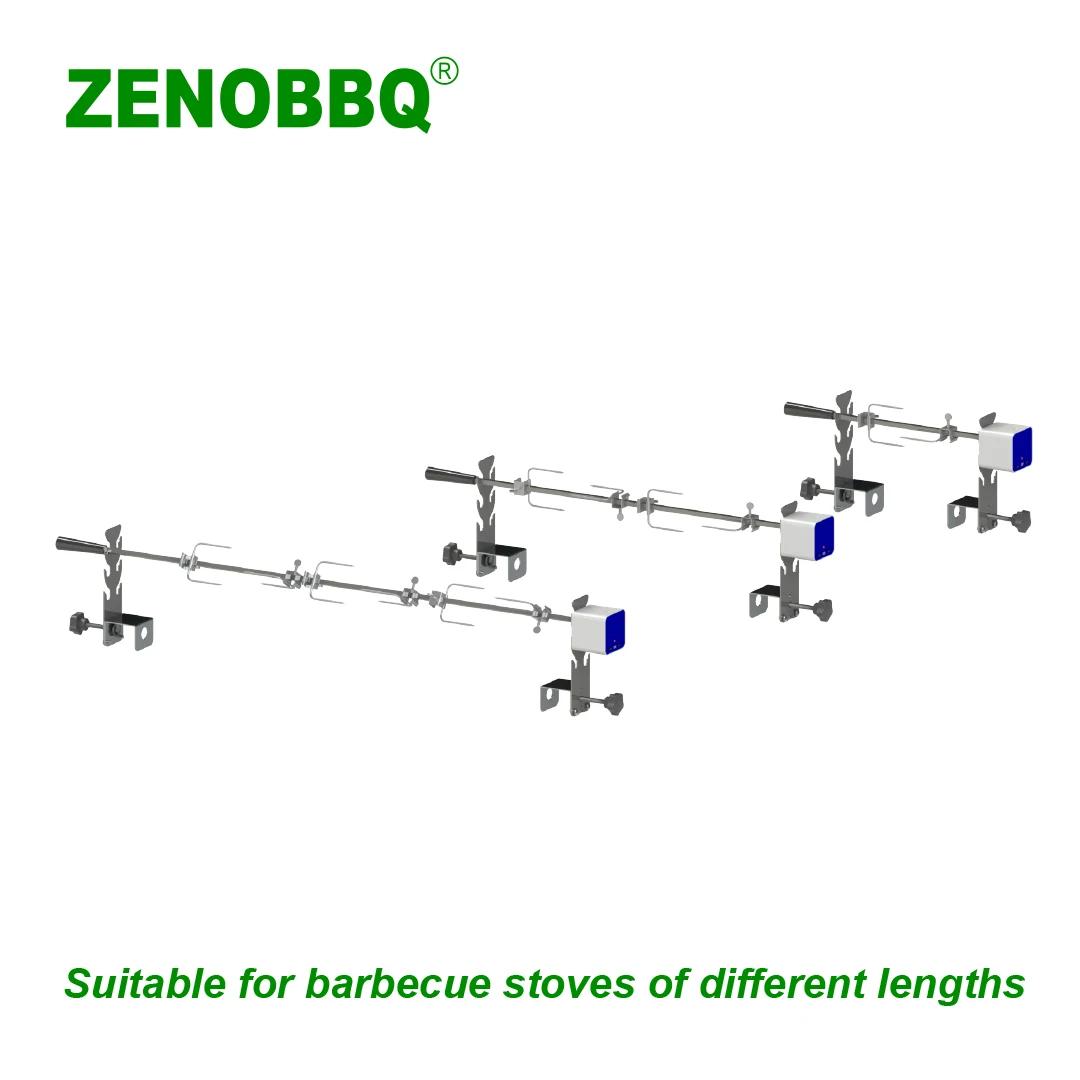 ZENOBBQ מנגל גריל מתקן צליית ערכת אוניברסלי מסתובב 5