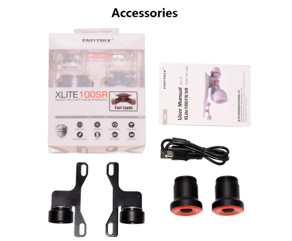 סקייטבורד Xlite100 אור אזהרת LED עמיד למים נטענת 2