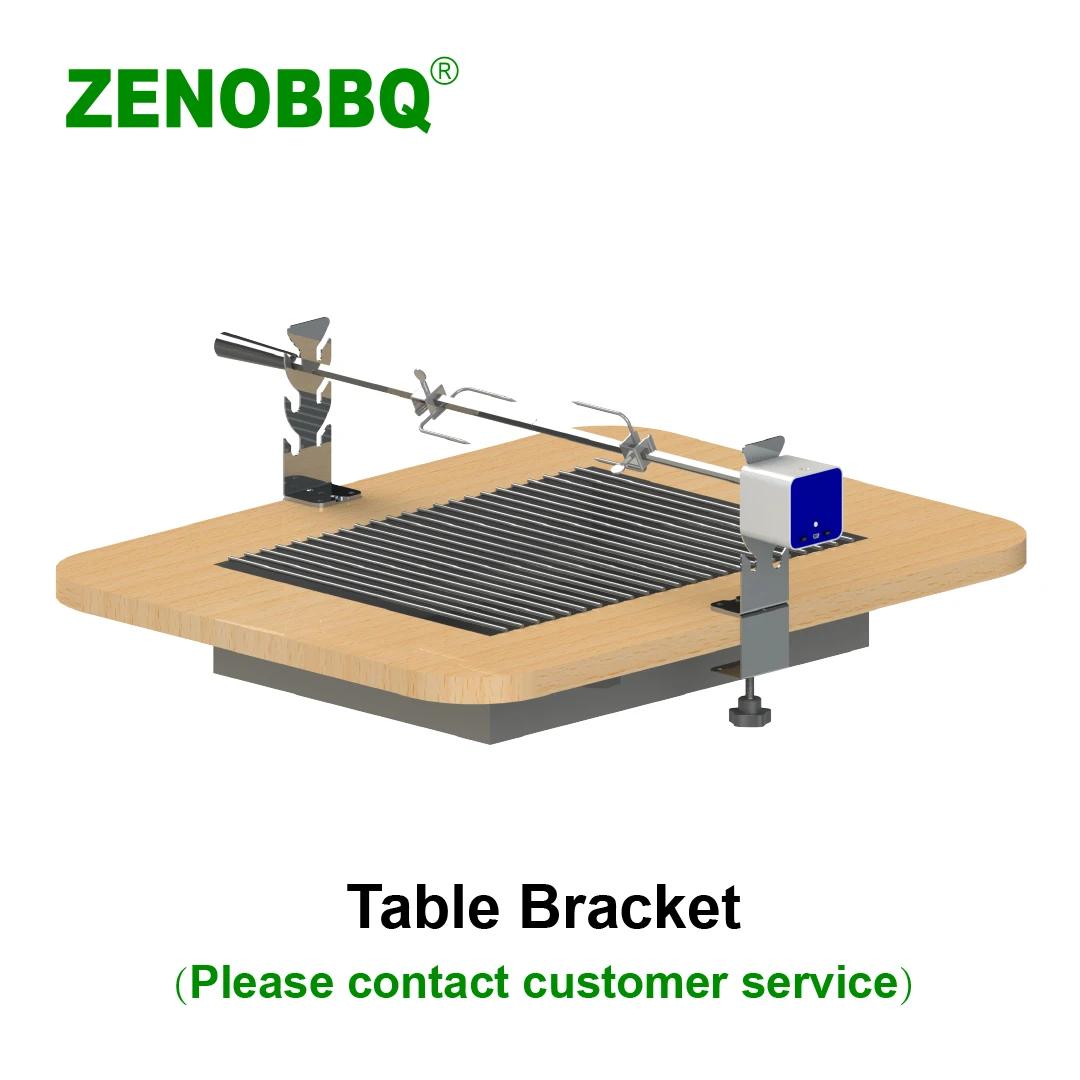 ZENOBBQ מנגל גריל מתקן צליית ערכת אוניברסלי מסתובב 4