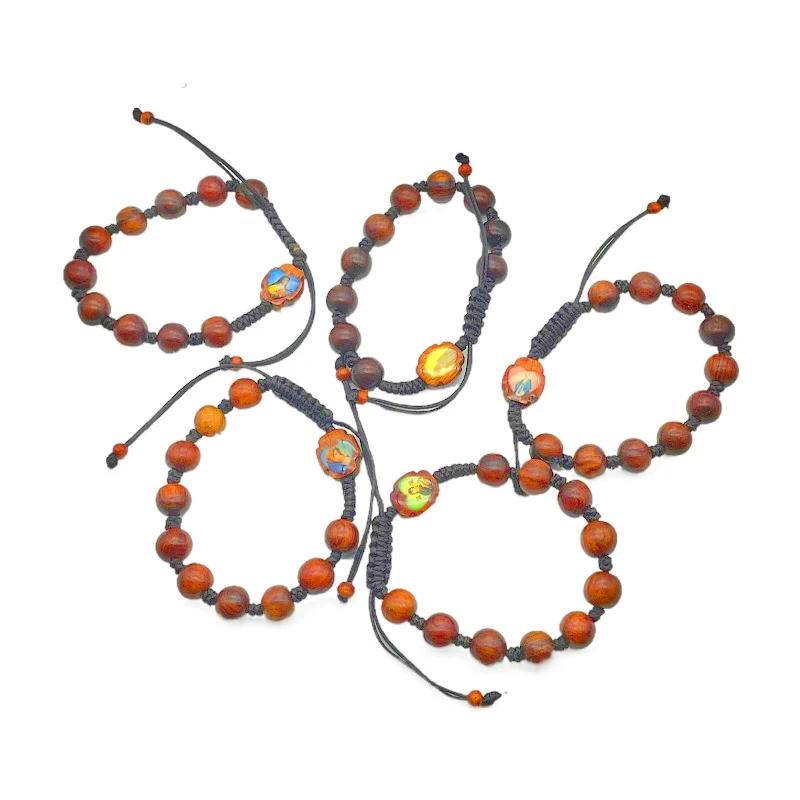 HTISOK מחרוזת תפילה קתולית חימר פולימרי עגול חרוזים 6