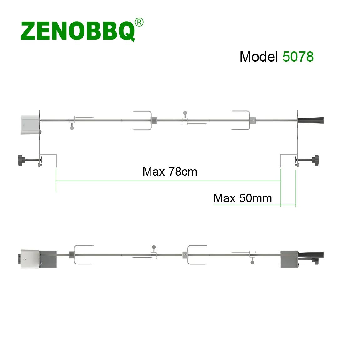 ZENOBBQ מנגל גריל מתקן צליית ערכת אוניברסלי מסתובב 2