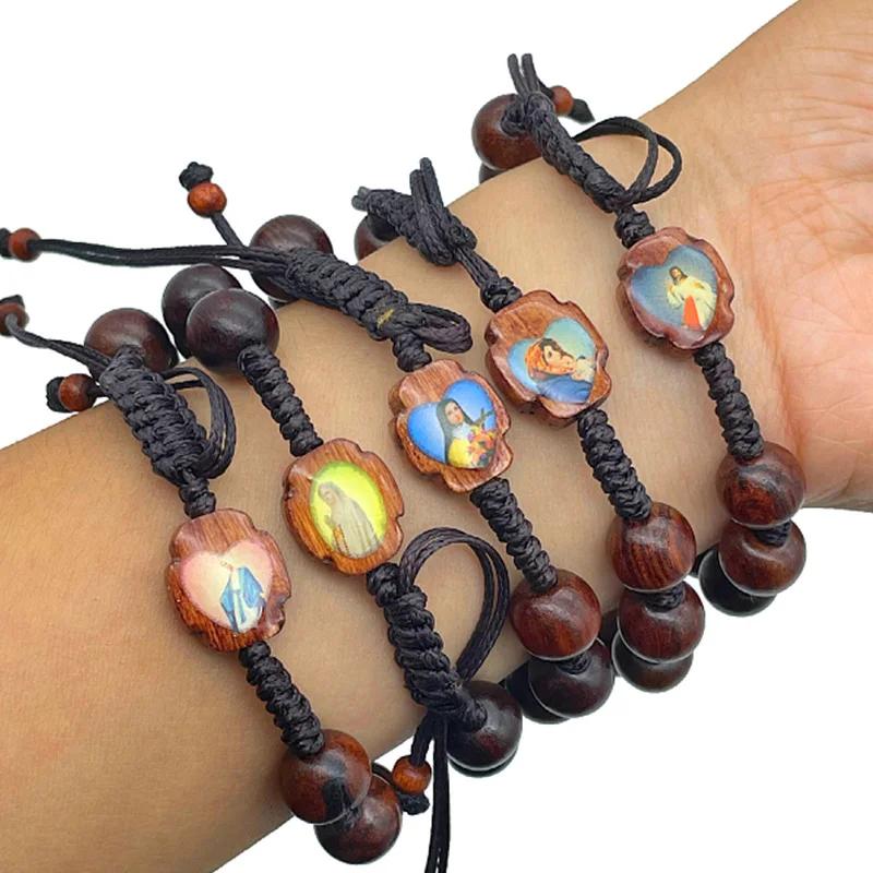 HTISOK מחרוזת תפילה קתולית חימר פולימרי עגול חרוזים 2